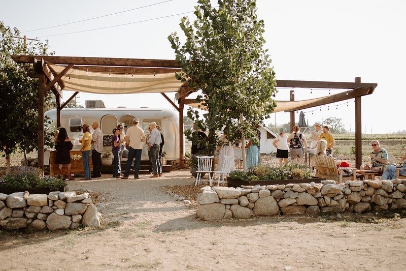 Mediterranean-style terraced patio and tasting room